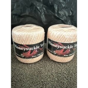 2 Honeysuckle Yarns Crochet Thread Light Peach 350 Yards
